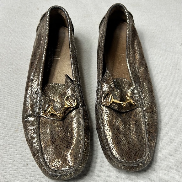 Cole Haan Women’s Size 7 Brown Leather Horsebit Driving Loafers B - Picture 1 of 7